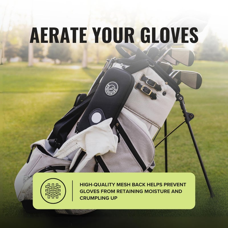 Stripebird - Original Performance Golf Glove Holder Case (Stealth Black) - Protect and Keep Golf Gloves Dry - Moisture Free Storage - Organizer Case - Image 5